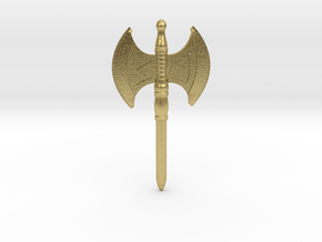 Battle Axe for the New Mini figures in Natural Brass