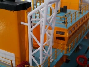Crane boom support Seabex One1:75 in White Natural Versatile Plastic