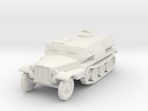 Sd.Kfz. 10 Armored 1/87 in White Natural Versatile Plastic