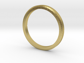 Modern Round Thin Ring in Natural Brass