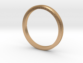 Modern Round Thin Ring in Natural Bronze