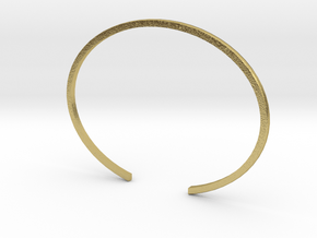 Minimalist Bracelet Thin-Cuff  in Natural Brass: Medium