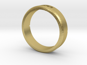 Custom Classic Round Ring - Engraved  in Natural Brass