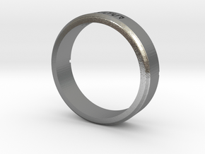 Custom Classic Round Ring - Engraved  in Natural Silver