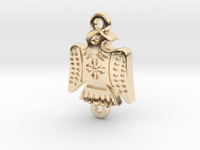 Pendant Simple Eagle in 14k Gold Plated Brass: Small