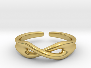 Twisted [openring] in Polished Brass
