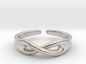 Twisted [openring] in Rhodium Plated Brass