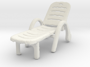 Deck Chair 1/43 in White Natural Versatile Plastic