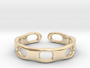 Holed openring in 14k Gold Plated Brass