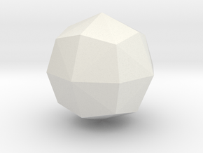 01. Biscribed Disdyakis Dodecahedron - 1 Inch in White Natural Versatile Plastic