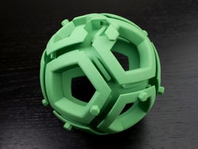 Dodecahedral holonomy maze 2(rook sold separately) in Green Processed Versatile Plastic