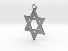 Star of David Charm in Natural Silver