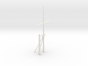 1/100 DKM Admiral Scheer Funnel Mast in White Natural Versatile Plastic