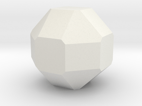 05. Biscribed Truncated Cuboctahedron - 1 Inch in White Natural Versatile Plastic
