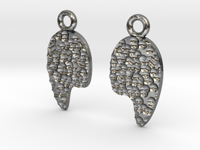 Hammered style earrings in Polished Silver