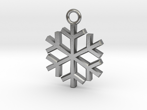 snowflake charm in Natural Silver