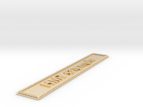 Nameplate HMT Olympic (10 cm) in 14k Gold Plated Brass