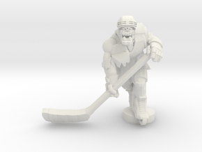 Orc Table Hockey Player in White Natural Versatile Plastic