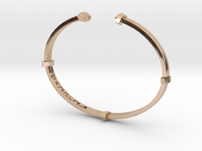 Screw Cuff Modern Band 65mm in 14k Rose Gold Plated Brass