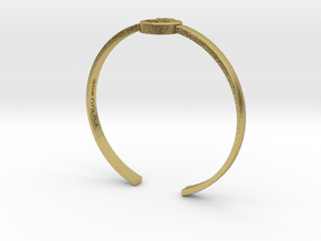 Bitcoin Cuff 65mm in Natural Brass