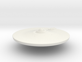 2500 TMP Saucer refit main deflector & neck2 in White Natural Versatile Plastic