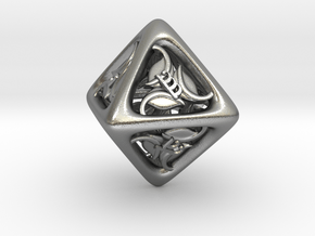 Tengwar Elvish D8 in Natural Silver