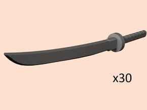 28mm katana swords in Tan Fine Detail Plastic