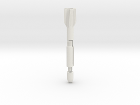 Mach1.7 CO2 Cartridge Rocket in White Natural Versatile Plastic