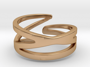 Sinwave Ring [open ring] in Polished Bronze