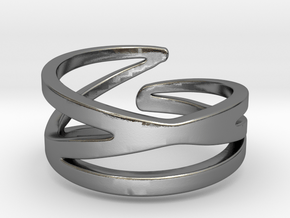 Sinwave Ring [open ring] in Polished Silver