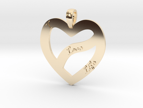 I Love Life Pendant in 14K Yellow Gold