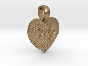 Picture embossed Pendant in Polished Gold Steel