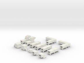 Rooftop Ventilation Parts Accessory Set 1:160 in White Natural Versatile Plastic