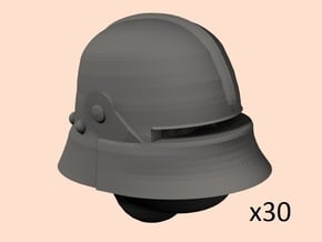 28mm Sallet head enclosed in Clear Ultra Fine Detail Plastic