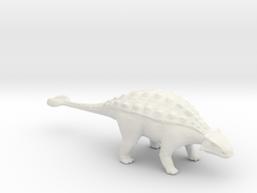 Plastic Ankylosaurus v1 1:64-S 25mm in White Natural Versatile Plastic