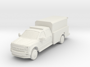 Ford F-550 Utility 1/64 in White Natural Versatile Plastic