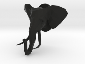 Elephant Keyholder in Black Natural Versatile Plastic