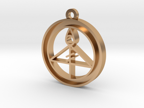 Owl House Light Glyph Pendant (Hollow) in Polished Bronze