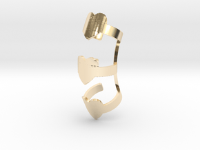 Left Multiple Ear Cuffs in 14k Gold Plated Brass