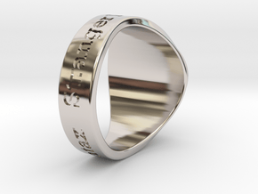 Muperball #SelfySyntax Ring S16 in Rhodium Plated Brass