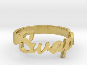 Personalized Name Ring in Polished Brass: 4.5 / 47.75