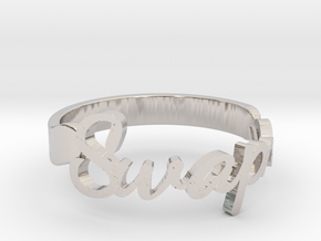 Personalized Name Ring in Rhodium Plated Brass: 3 / 44