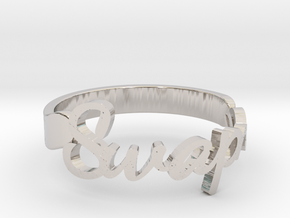 Personalized Name Ring in Platinum: 3 / 44