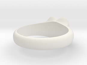 Heart Shaped Ring with Picture in White Premium Versatile Plastic: 3 / 44