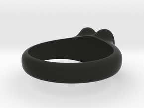 Heart Shaped Ring with Picture in Black Premium Versatile Plastic: 3 / 44