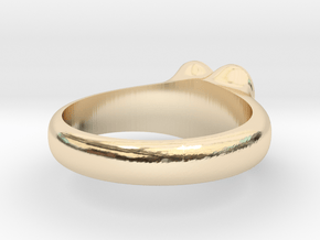 Heart Shaped Ring with Picture in 14K Yellow Gold: 6 / 51.5