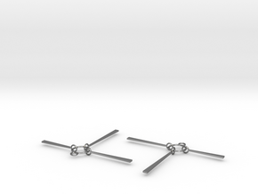 Valencia Earrings in Polished Silver (Interlocking Parts)