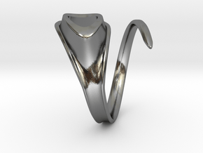 Hi-conical ring in Polished Silver