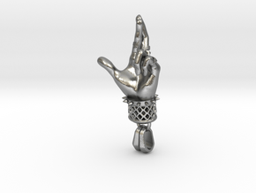 Lucky Hand 50mm in Natural Silver