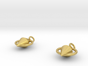 Asa Earrings in Polished Brass